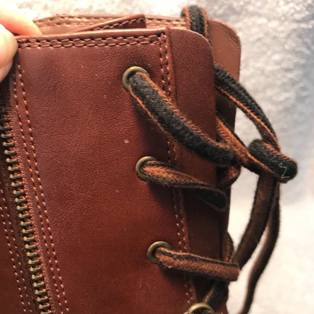 Target Women's Brown Combat Boots With Side Zipper - Size 8.5 - Picture 12 of 14